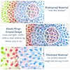 3PCS Shower Caps, Elastic Reusable Waterproof Plastic Shower Cap for Women Ladies Spa Salon (Red+Green+Blue)
