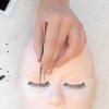 3 Pairs Practice Eyelids for Mannequin Head Silicone Eyelids with Eyelashes Replaced Eyelids for Eyelash Extensions Lash Training Makeup (light color)
