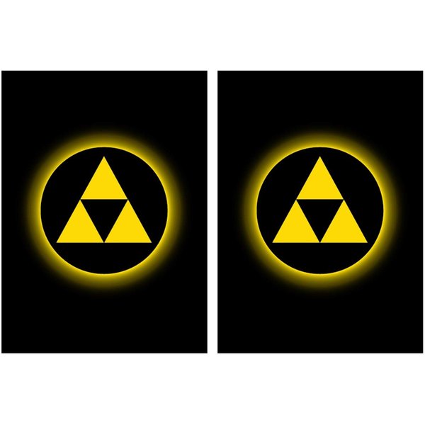 100 Legion Supplies Absolute Iconic Yellow Triforce Deck Protector Sleeves
