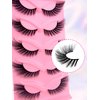 Fox Eye Lashes Wispy Eyelashes 20mm Long Cat-Eye Lashes Angel Wing Lashes Faux Mink False Eyelashes Natural Look 5 Pairs pack(XF01)