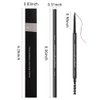 Waterproof Dual-Sided Fine Tip Brow Pencils Pack,Ultra-Fine Mechanical Pencil,Draws Tiny Brow Hairs, Defines, Fills Brows, Shapes, Contours, Combs, (Pack of 1)-Dark Brown