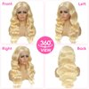 613 13x6 Lace Front Wig Human Hair 200 Density 32 Inch Blonde Wig Human Hair 613 HD Lace Frontal Wigs Human Hair 13x6 Body Wave Blonde Lace Front Wigs Human Hair Pre Plucked with Baby Hair for Women