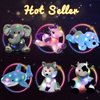 Hopearl LED Plush Unicorn Lighting Up Stuffed Animal Floppy Night Lights Glow in The Dark Birthday Gifts for Kids Toddler Girls, White, 15''