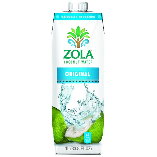 Zola Fruits of the World Coconut Water, 33.8 Fluid Ounce -- 12 per case.
