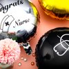 25 Pieces Nurse Balloons 18 Inch 12 Inch Nurse Graduation Foil Balloons with Double Sided Gold Silver Nursing Latex Balloons Decoration for Nurse Graduation Theme Party Supplies