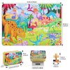 YOGEON Puzzles for Kids Ages 4-6, 3-5,100 Piece Dinosaur Puzzles for Toddler 2-4,Floor Puzzle Age 5-7 Children Learning Preschool Educational Puzzles Toys for Boys and Girls