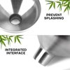 Serinar 2-Piece Stainless Steel Kitchen Funnel Set with 1-Inch and 0.5-Inch Ports for Transferring and Filling Liquids, Coffee Beans, Spice Blends, and Powders Easy to Clean!