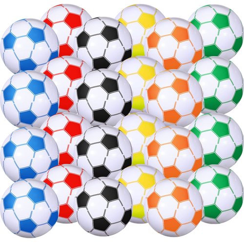 Chivao 12 Pieces Inflatable Ball Soccer Ball Softball Volleyball Basketball Football 16 Inch Beach Balls Party Favors Summer Swimming Pool