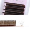 ALLOVE Colored Eyelash Extension Super Easy Fan Brown Volume Lash Extensions 0.05mm D Curl 15-20mm Mixed Tray Rapid Blooming Colorful Volume Lashes Self Fanning Lash Extension Supplies