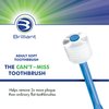 Brilliant Oral Care Adult Toothbrush with Soft Bristles, Round Head, and All-Around Clean for Teeth and Gums, Blue, 1 Pack
