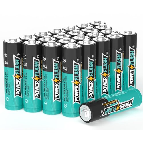 POWER FLASH AAA Batteries 24 Pack (with New Life Date) Long Lasting Triple AAA Batteries, 1.5V Batteries, Shelf Life of 10 Years, Leak Proof, Release Natural Discharge AAA Batteries