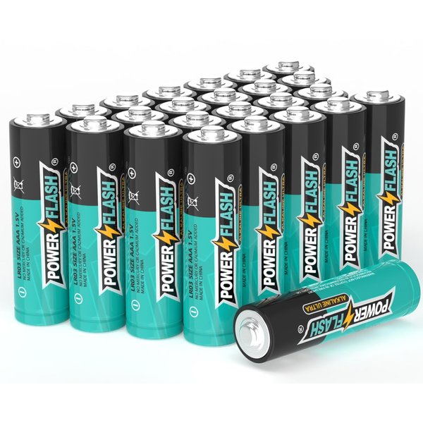 POWER FLASH AAA Batteries 24 Pack (with New Life Date) Long Lasting Triple AAA Batteries, 1.5V Batteries, Shelf Life of 10 Years, Leak Proof, Release Natural Discharge AAA Batteries