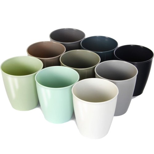 Youngever 8 Ounce Kids Cups, 9 Pack Kids Plastic Cups, 8 Ounce Kids Drinking Cups, Toddler Cups, Cups for Kids Toddlers, Unbreakable Toddler Cups (Urban Colors)
