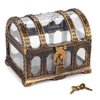 Kids Transparent Antique Pirate Treasure Chest,Plastic Treasure Chest for Pirate Party