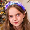 GORTIN Light up Headband LED Hair Band Glowing Braided Hair Hoop Glitter Headpiece Nightclub Party Rave Costume Headwear Hair Accessories for Women and Girls