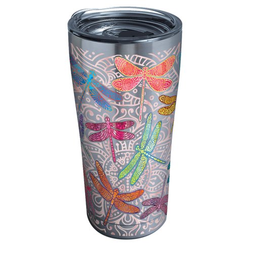 Dragonfly Mandala 20 oz Stainless Steel Tumbler with lid