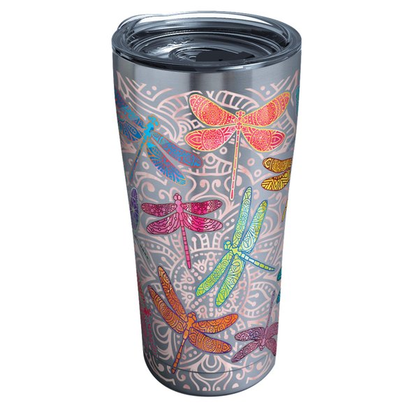 Dragonfly Mandala 20 oz Stainless Steel Tumbler with lid