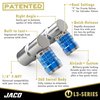 JACO Lightning Bike Tire Air Chuck (L3-Series) | Presta & Schrader Valves | Open Flow, 1/4" F-NPT (2 Pack)