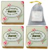 YARIN 3 Pcs Rice Milk Soaps Collagen Skin Lightening Soap 65 G.+Reusable Mesh Bag-Exfoliate, Hydrate, and Conserve