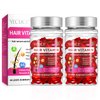 DXFFJKVG Hair Treatment Serum - Hair Vitamin Serum Capsule - Hair Styling Serum with Vitamins A C E Pro B5 - No Rinse with Moroccan, Macadamia & Avocado Oil for Women & Men - 40 Capsules(2 Pack), Red