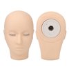 Eyelash Mannequin Head, Silicone 3 Layers High Density Eyelash Practice Head For Salon