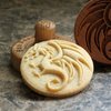 Fun Food Tools, Wood Cookie Stamp, 2.5 Inch (Dragon CS-009)