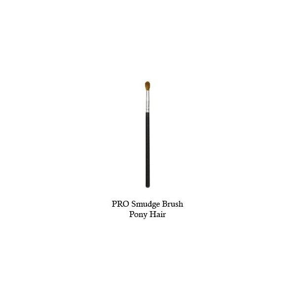 Tootloo Professional High PRO Smudge Brush Brown Pony Hair Bristles 6-1/2" Black Wooden Handle. For eye shadow, blush, powder, foundation, and lips.