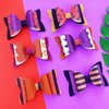 AOUXSEEM 24 Set Halloween Faux Leather Hair Bows DIY Making Kit with Pre Cut Pieces and Hair Clips, Make Fashionable Unique Hair Clips for Girls Women