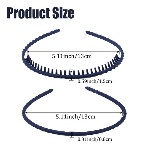 Naturahand 14 Pcs Colorful Teeth Teeth Headbands For Women Non Slip Pigtail Skinny Hair Comb Thin Plastic Hair Bands Hair Accessories For Girls Kids Teens 7 Colors