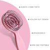 RAIN’S SECRET Lollipop Shaped Mini Detangling Hair Brush for Women,Men,Kid, Wet/Dry Hair,Pocket Detangler for Outing or Traveling (pink)