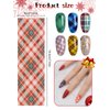 20 Sheets Buffalo Plaid Nail Foil Transfer Sticker, Kalolary Holographic Lines Foil Full Nail Wraps Decals for Winter DIY Nail Art