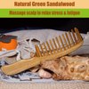 Comb Moreinday Hair Comb Wooden Comb Anti-Static Wood Comb Green Sandalwood Combs for women Men