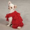 East Side Collection Polyester Ruffle Dog Dress, Small/Medium, Red