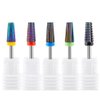 Eyech 5Pcs Nail Drill Bits Set for Acrylic Nails, Multifunctional Tungsten Steel 5 in 1 Nail Polishing Grinding Head Manicure Tool