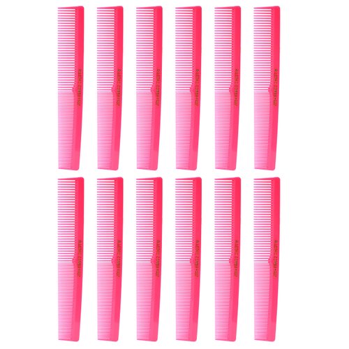 Allegro Combs 420 Hair Combs Barber Comb Set Hair Cutting Combs Pocket Comb Combs For Hair Stylist Styling Comb Pink Combs 12 pk.
