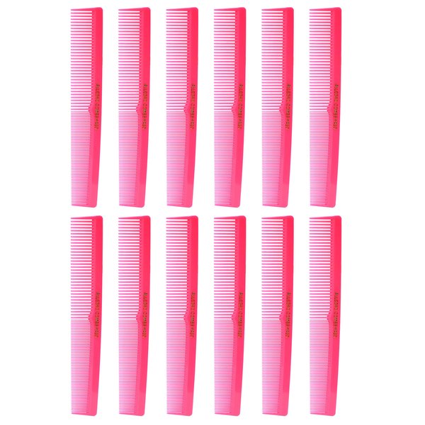 Allegro Combs 420 Hair Combs Barber Comb Set Hair Cutting Combs Pocket Comb Combs For Hair Stylist Styling Comb Pink Combs 12 pk.