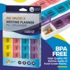 Monthly Pill Organizer - 28 Day Monthly Pill Planner to Separate Pills & Vitamins Week to Week, Travel Medication Reminder Daily Monday to Sunday Compartments
