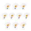 Beaupretty 10pcs Little Daisy Barrettes Flower Wedding Hair Pins Bridal SunFlower Alligator Hair Clips for Girls (White)