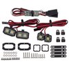 DKKY RC Crawler Lights LED Headlight & Bumper Light with Control for 1/10 RC Crawler Axial SCX10 90046 TRX4, TRX6 Wraith RR10 MST Redcat Gen8, 5050 Square Rc Spotlight 4Pcs Black