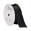 Berwick Offray 1.5" Single Face Satin Ribbon, Black, 25 Yds