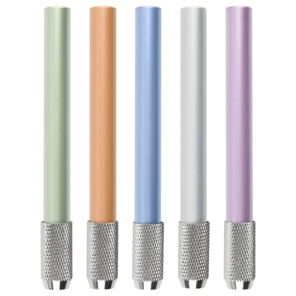 Cosmos 5 Pcs Pencil Extender Holder Art Writing Pencils Lengthener Tool Pen Holder Lengthener, Assorted Colors, Metal Handle