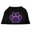 Argyle Paw Purple Design Print Dog Shirt Black Med (12)