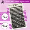 Marsfarmer 640pcs Lash Clusters Kit - 9-16mm 40D+50D D Curl Individual Lashes Clusters, DIY False Eyelashes Clusters Extension with Lash Cluster Applicator Tweezer