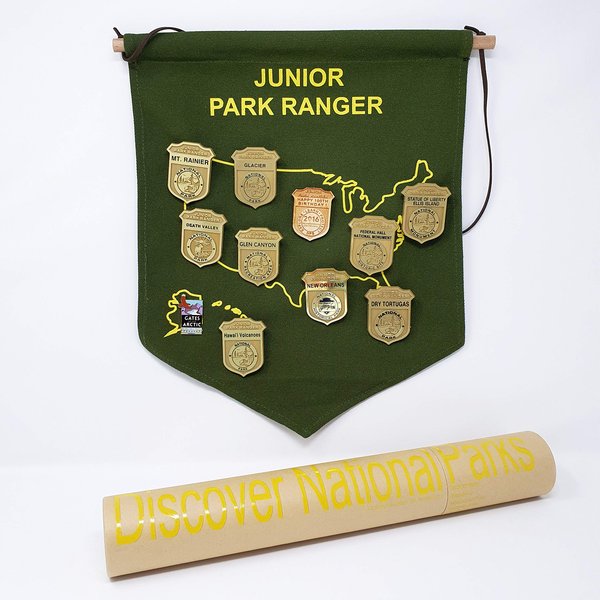 National Park Junior Ranger Badges Display Banner/Enamel Pin & Patch Organizer