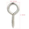 Wobe 100pcs Small Screw Eye, Eye Shape Screw Hooks 1" Lag Thread Self-Tapping Hanging Hooks Eyebolt Ring Zinc Plated