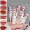 6 Colors Cute Bear Matte Liquid Lipstick Set, Pink Bear Lip Glaze Matte Lip Gloss Long Lasting Waterproof Smooth Lip Gloss Lip Glaze Mud Texture Lightweight High Pigment Color Cute Makeup for Women