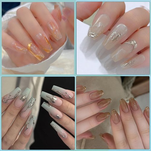 yehapp 3D Painting Gel for Chrome Nail Powder, Clear Painting Gel for Gel Nail Polish, 3D Nail Foil Gel for Metallic Mirror Effect, Nail Sculpture Gel for 3D Nail Art Drawing - 15ml