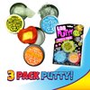 JA-RU Lab Putty Bundle Slime Set (2 Fidget Pack, 6 Units) Bouncy Color Changing Toys, Magnetic Putty, Glow in The Dark Slime, Clear Slime. Stress Relief Toy Therapy Putty. Sensory Toy. 9580-2p