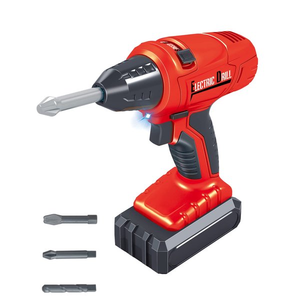 Misco Toys Electric Toy Drill Kid Pretend Play Drill kit, Kids Tool Drill Kid Tool Set, Indoor/Outdoor Toy Construction Toddler Electric Gardening Gift for Ages 3 4 5 6 7