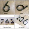 5 Inch House Numbers for Outside, Metal Modern Floating House Numbers, Garden Door Mailbox Decor Number with Nail Kit, Visibility Signage (Black 1)